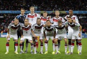 L'équipe nationale allemande lors de la Coupe du Monde de football 2014