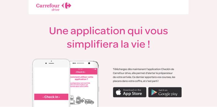 L'application Check In Carrefour 