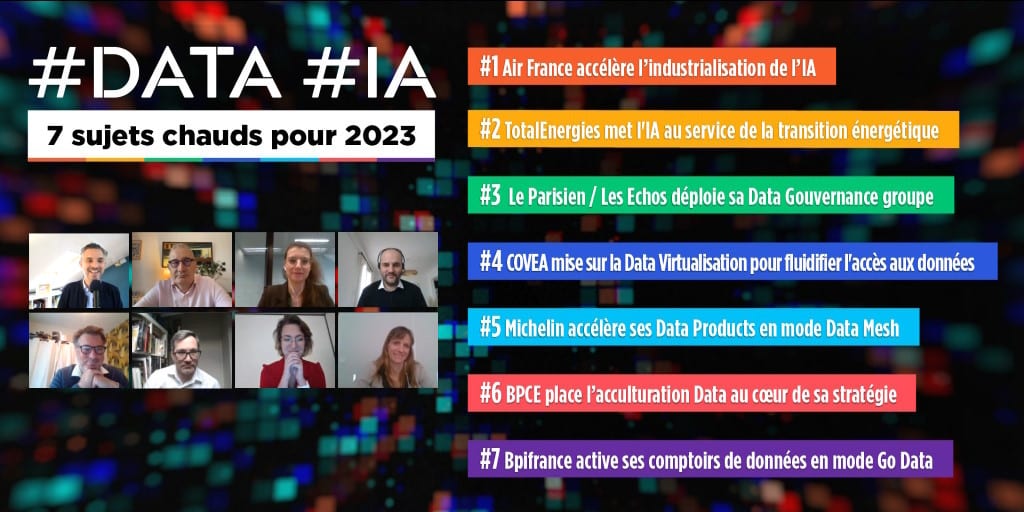 #Data / #IA : nos experts décryptent les 7 sujets chauds pour 2023